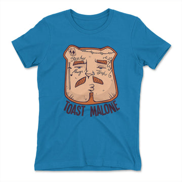 Toast Malone Womens T-Shirt in Turquoise color